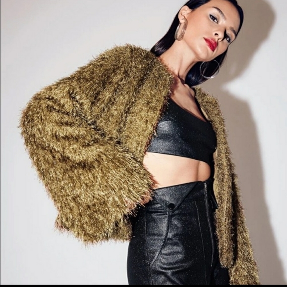 SHEIN Jackets & Blazers - SHEIN CAMEL FAUX FUR JACKET NWT